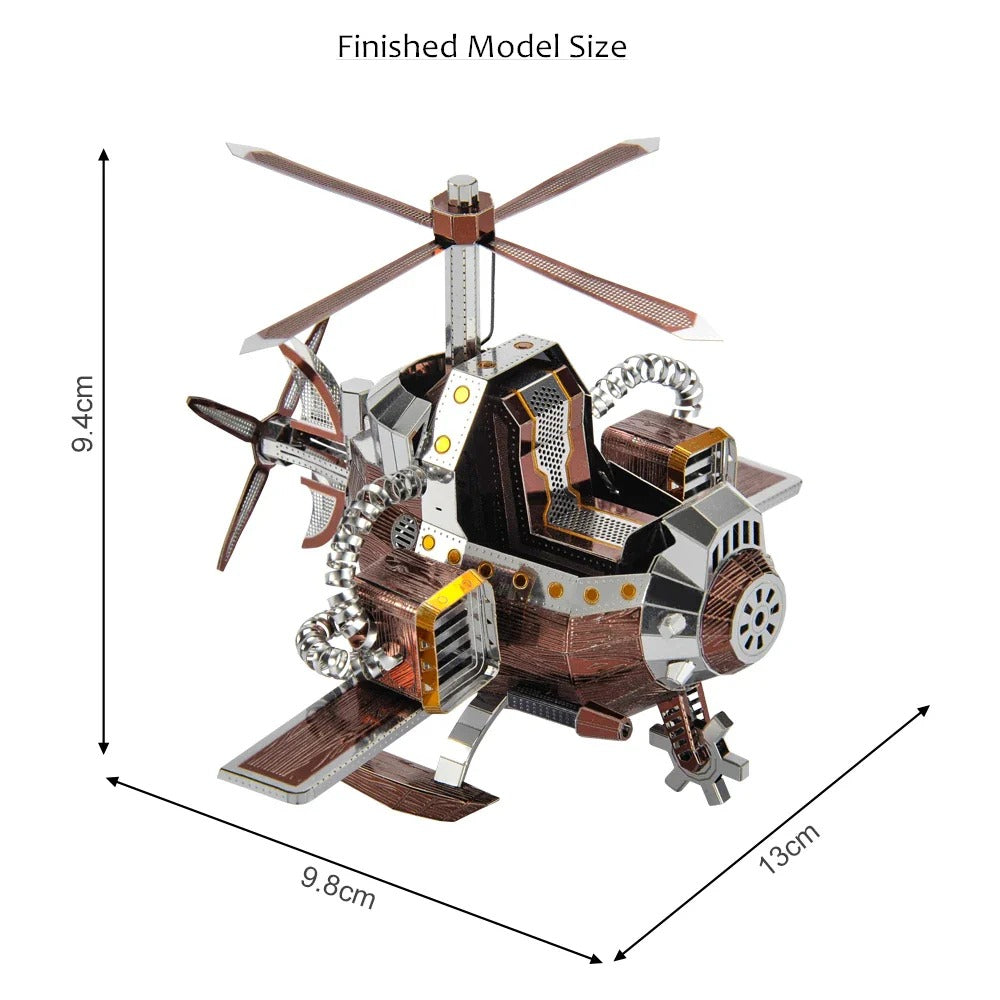 Microworld 3D Metal Puzzle Games Field Rescue Helicopter Model Kits 72pcs