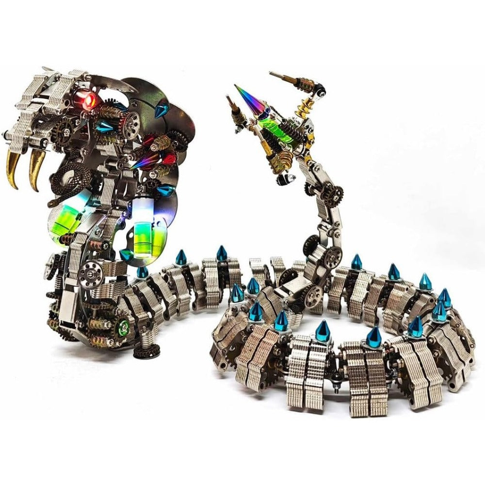 3D Steampunk Metal Snake Puzzle Model Kit 1000 Pieces