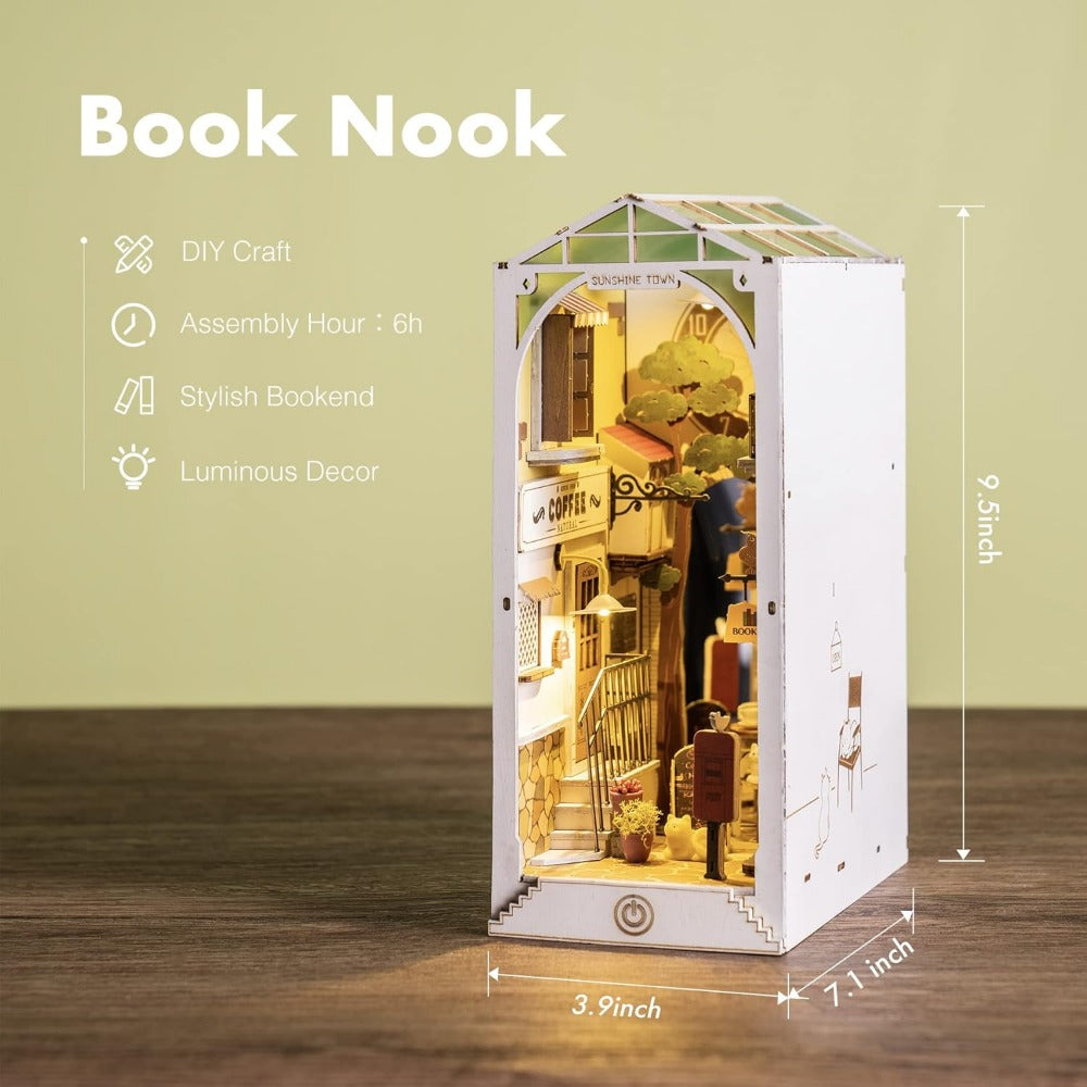 ROBOTIME DIY Book Nook Kit Sunshine Town