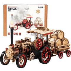 ROKR 3D Puzzle for Adults Steam Engine Tractor Locomotive Model Kit 469pcs