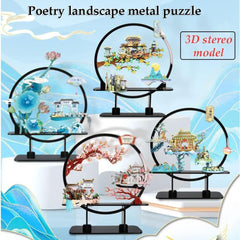 PictureKingdom 3D Chinese Architecture Poetry Series Metal Puzzle