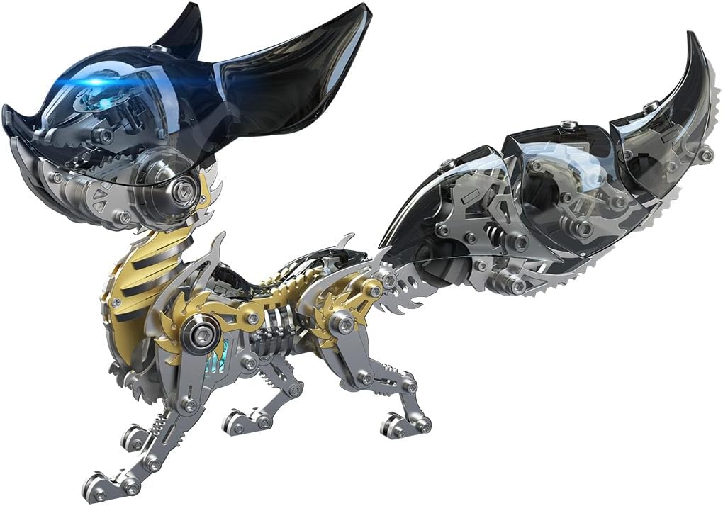 3D Metal Steampunk Mechanical Fox 339pcs