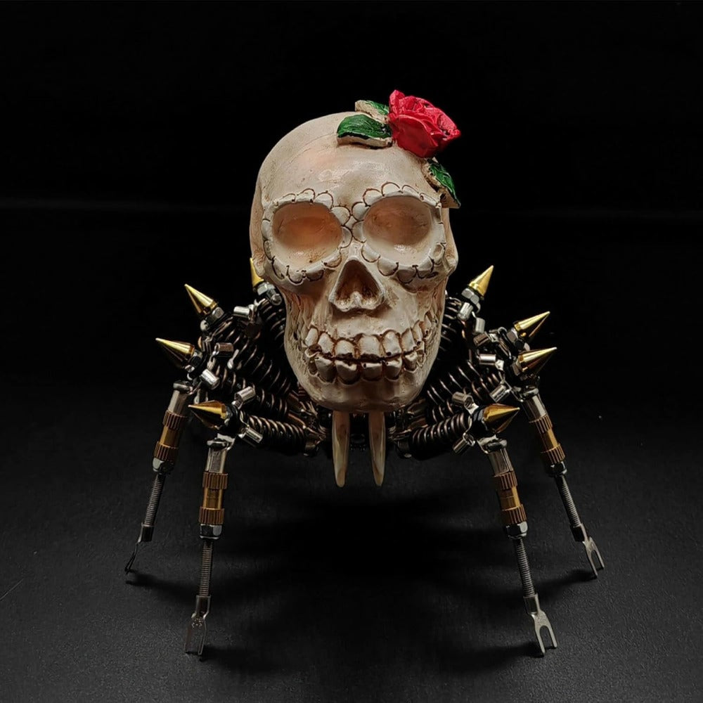 3D Metal Puzzle Skull Spider Night Light Steampunk Halloween Decor 200+ PCS