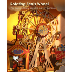 Rolife DIY Book Nook Kit 16" Ferris Wheel Music Box Model