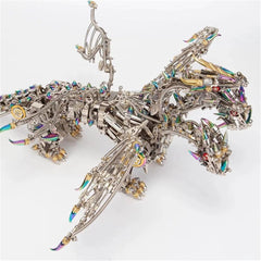 Three-Headed Intelligential Dragon 3d Metal Assembly Puzzle Kits For Kid Adults 2900pcs