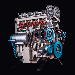 All-Metal Car Mini Assemble Inline Four-Cylinder Engine Model