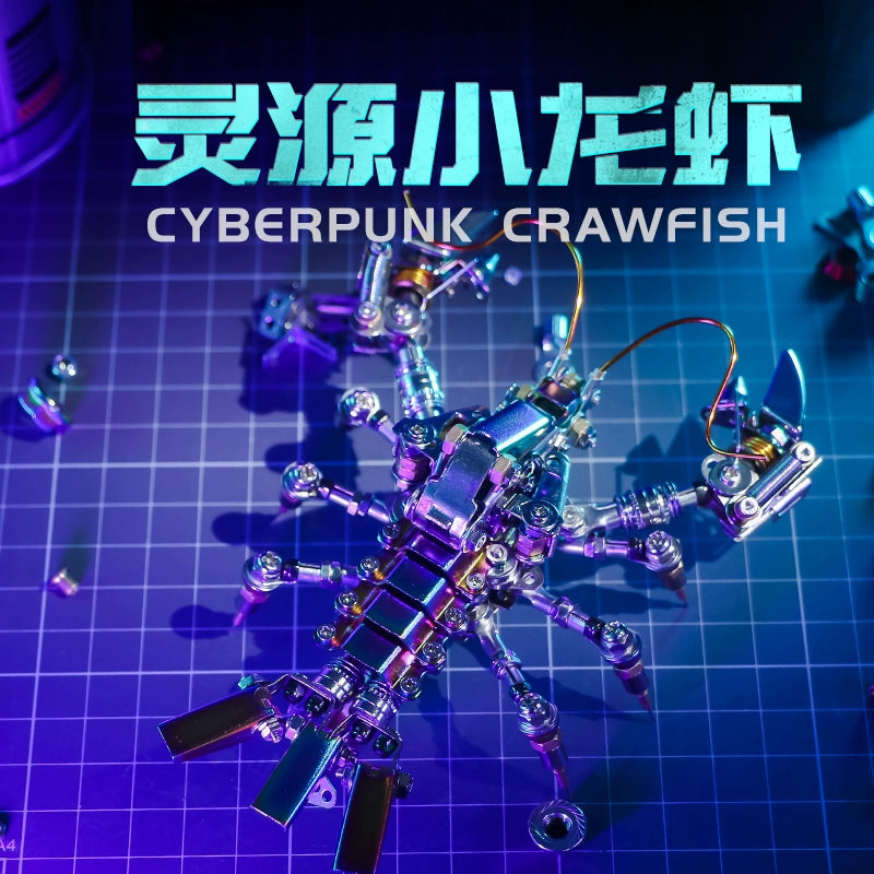 Cyberpunk Crawfish 3D Metal Puzzles DIY Birthday Gift 471Pcs