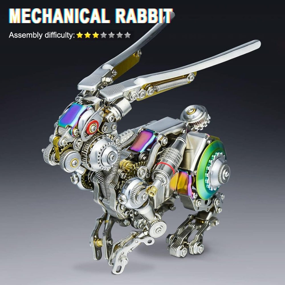 3D Metal Puzzle Model DIY Steampunk Mechanical Rabbit 500pcs