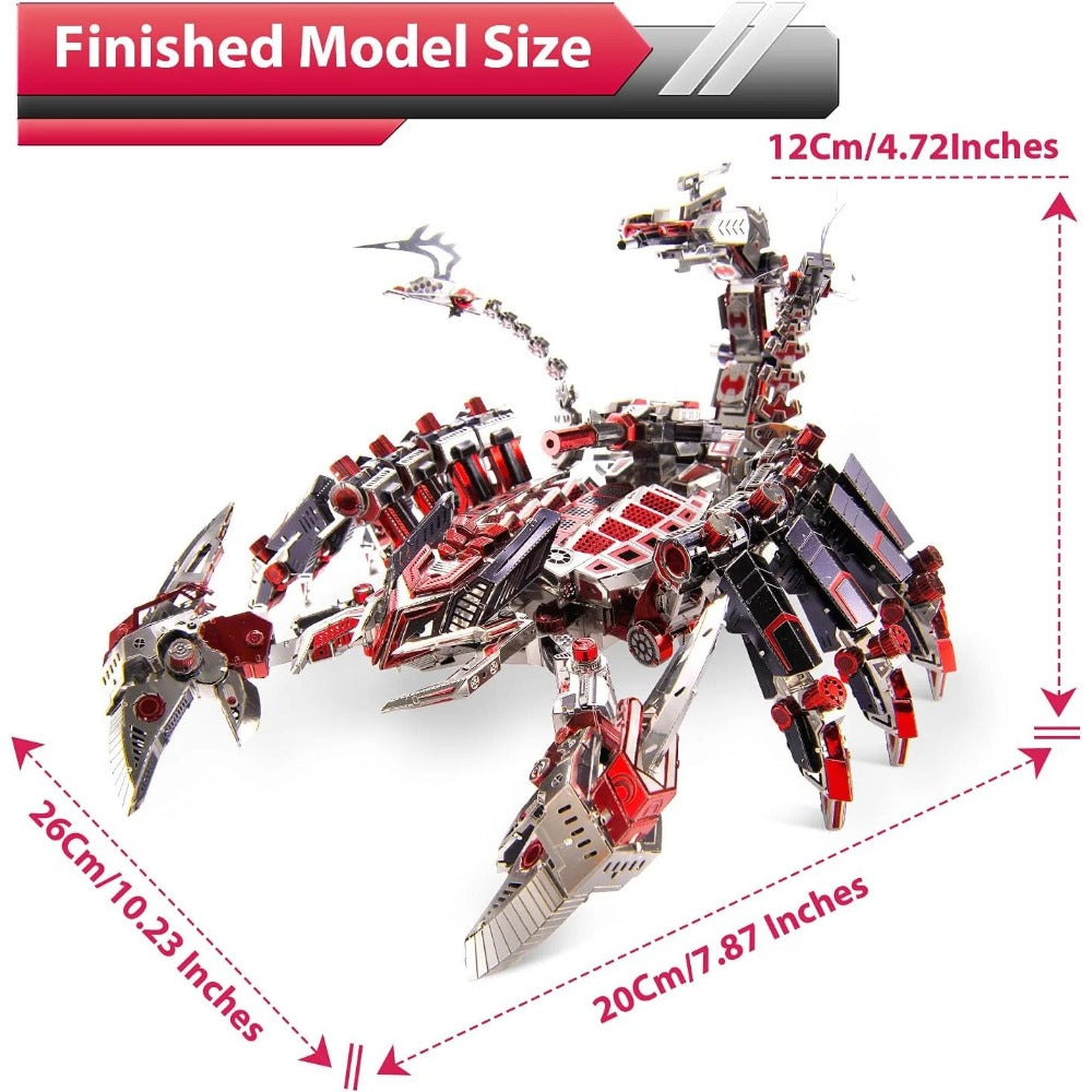 Microworld 3D Metal Puzzle Mechanical Red Devils Scorpion 746pcs