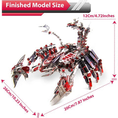 Microworld 3D Metal Puzzle Mechanical Red Devils Scorpion 746pcs