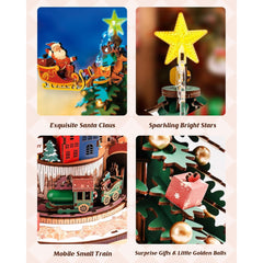 Rolife 3D Puzzles for Adults Wooden Musical Christmas Tree 319pcs