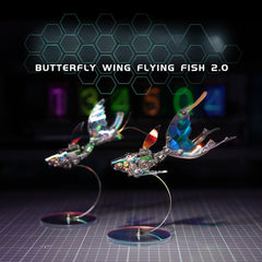 3D Puzzles Butterfly Wing Flying Fish Metal DIY Assembly Kit 207pcs- Steampunk Gift