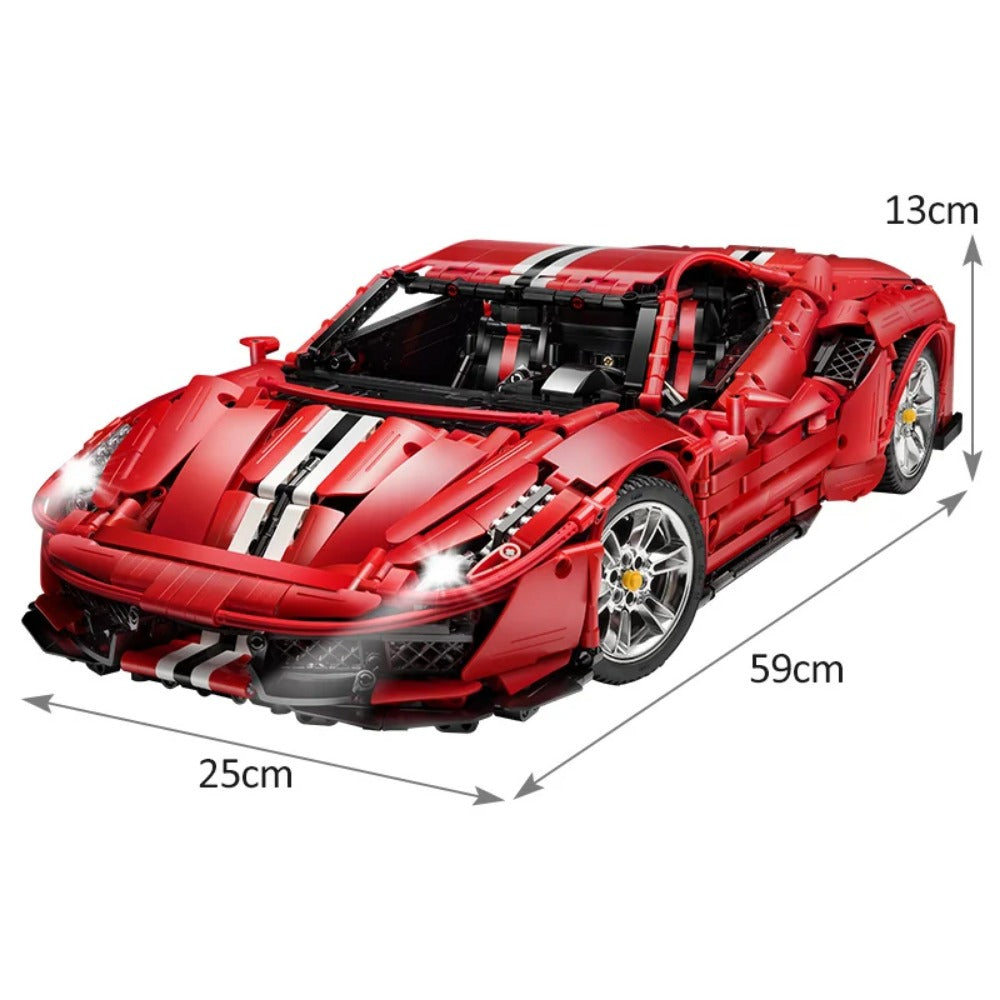 CADA Ferrari 488 Racing Car Building Blocks Red 3187pcs