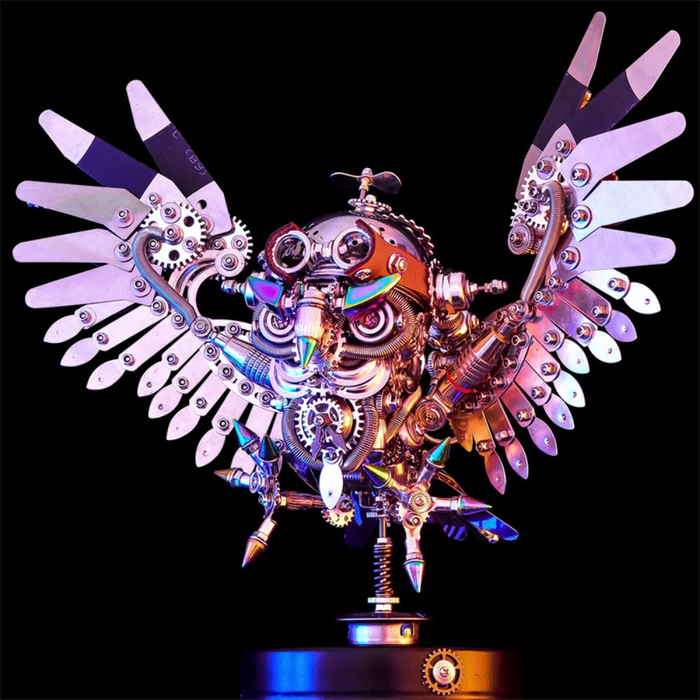 Owl Steampunk 3D Metal Puzzle Kit  Animal Series DIY Model for Adults 1150pcs