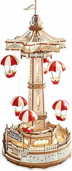 ROKR 3D Electro Mechanical Wooden Puzzle, Parachute Tower 184pcs